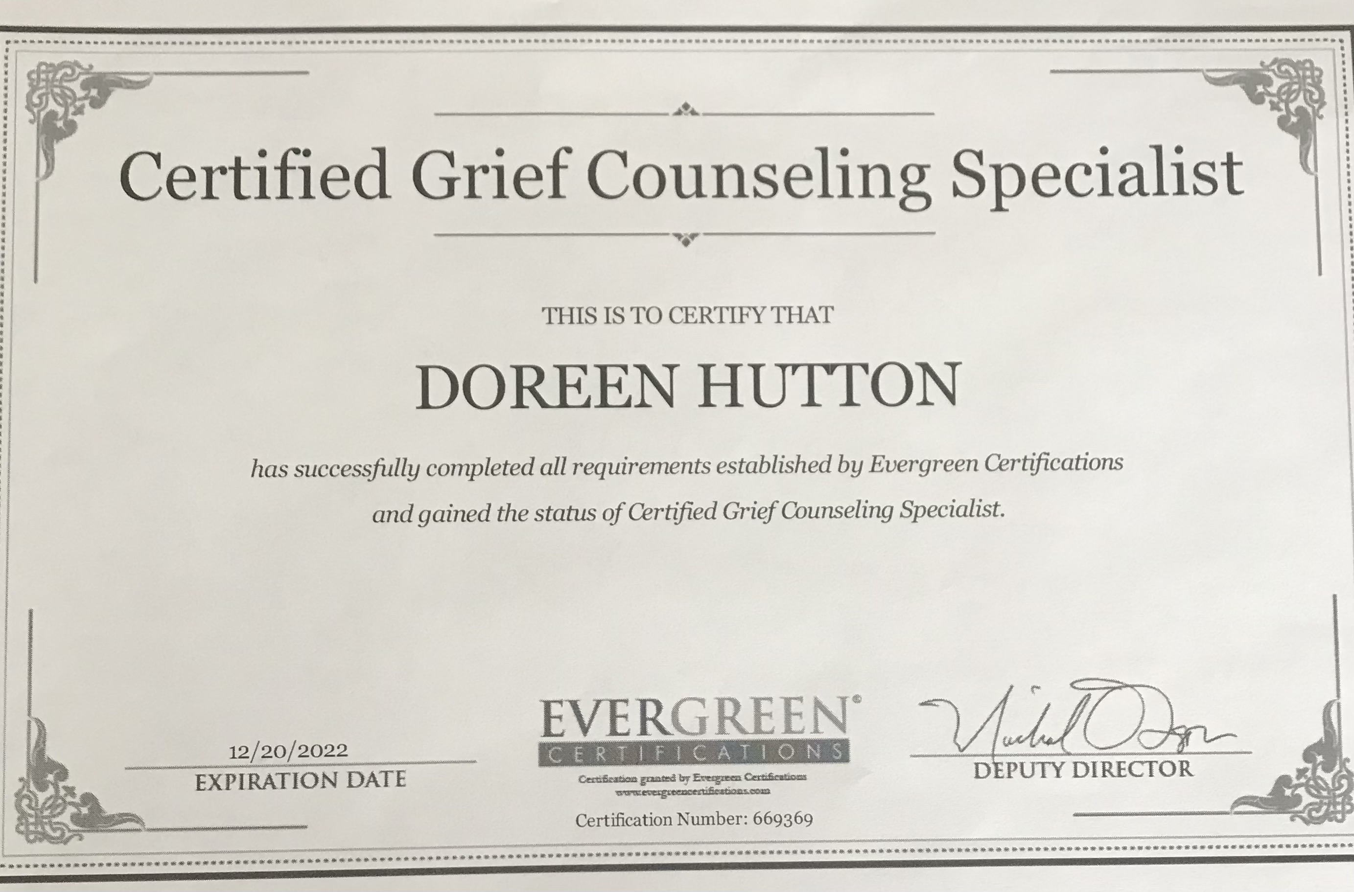 Grief Counseling Specialist